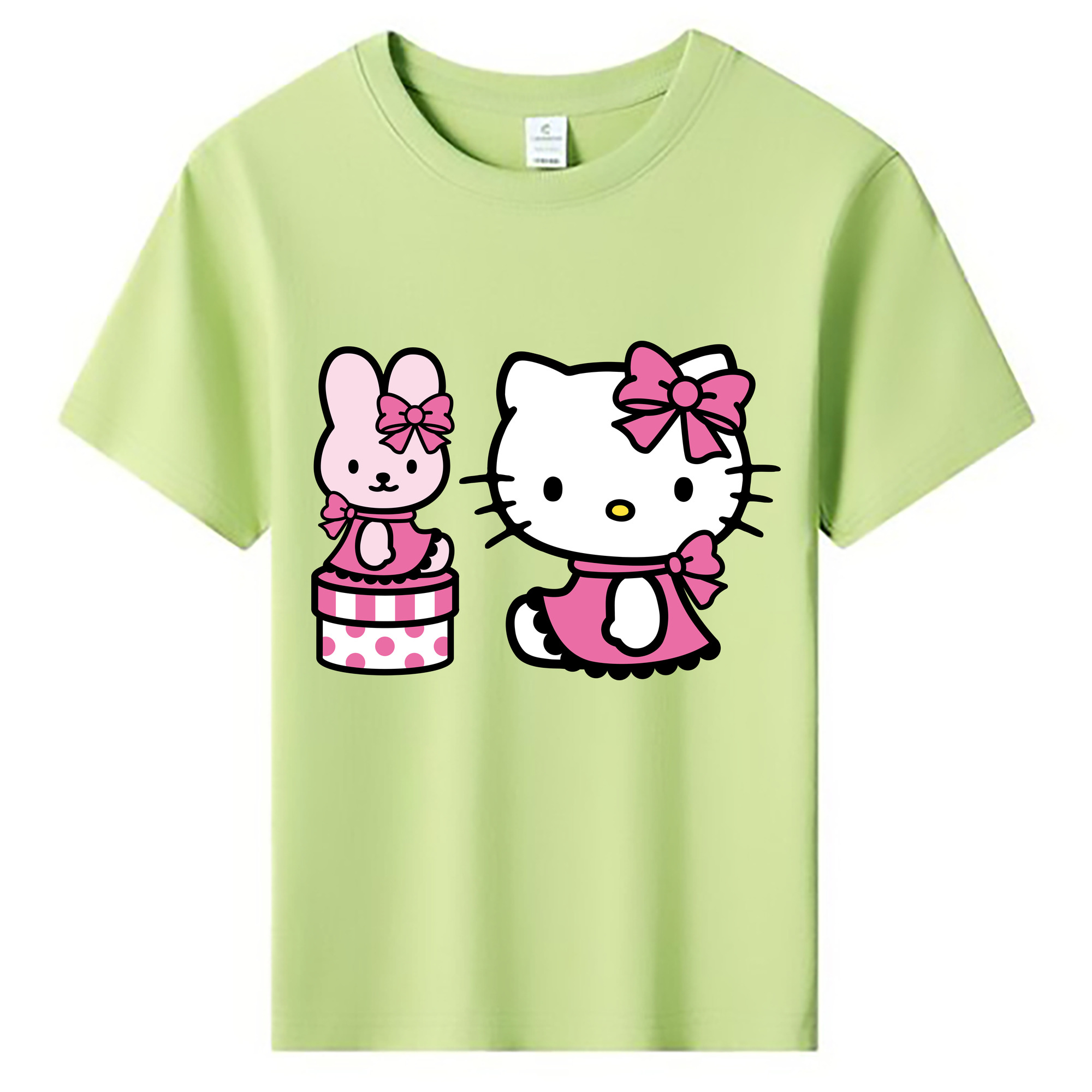 （画像用） Hello Kitty ハローキティ 綿100％キッズTシャツ（フロントプリント）